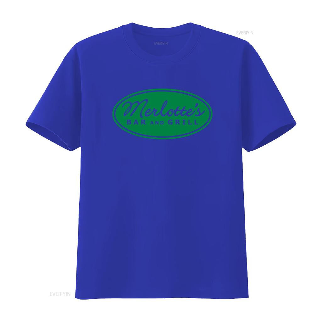 Juniors True Blood TV Show Series Merlottes Bar and Grill Print White Cosplay T Shirt vintage Washed streetwear Stretched