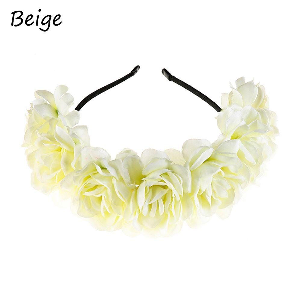 Аксессуары для волос Головные уборы Женские цветочные повязки на голову Свадебные вечеринки Невеста Головной убор Пляжные головные уборы