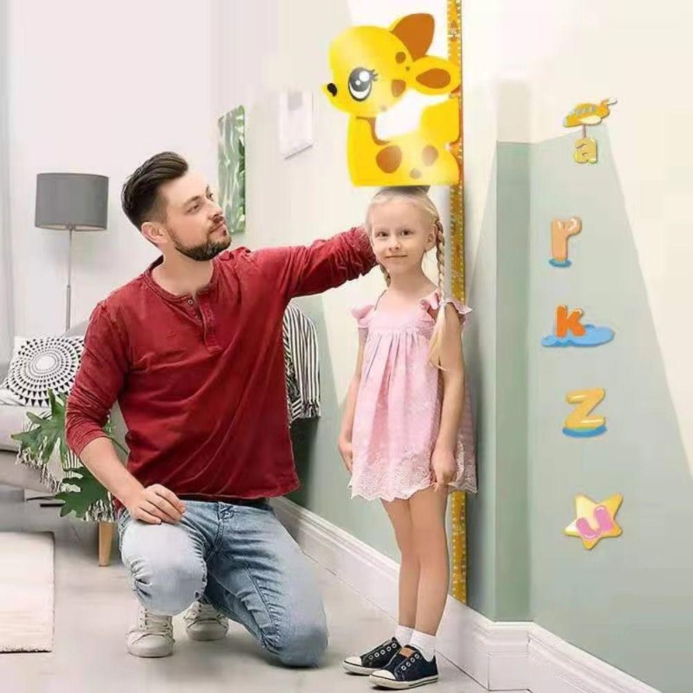 Self-adhesive Height Measuring Ruler Movable Magnetic Wall Sticker for Children