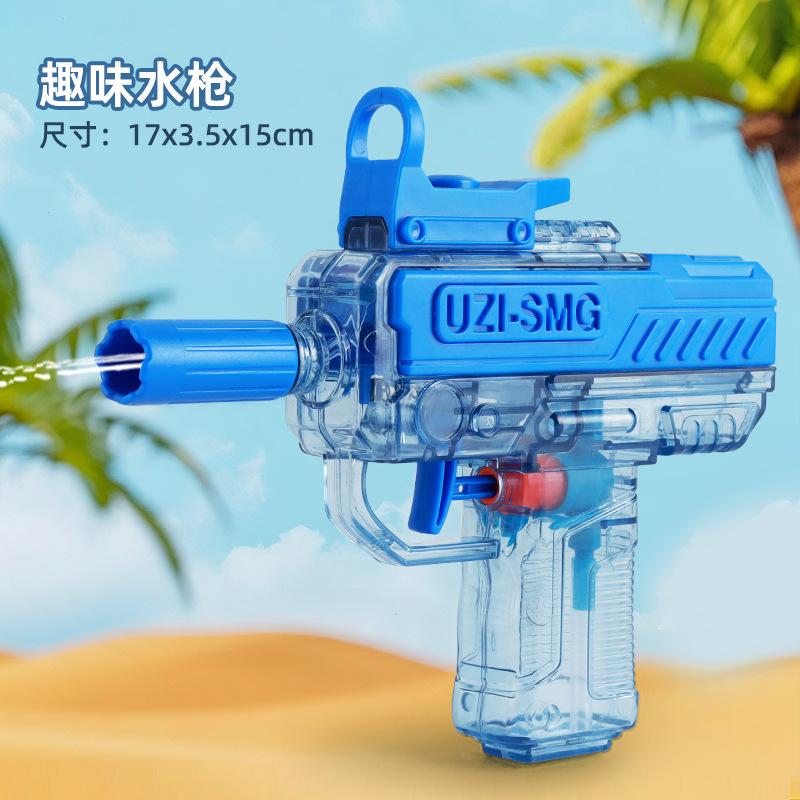 Электрический Водяной Пистолет Uzi Игры в Бассейне Пляж Детские Уличные Игрушки Мальчики Автоматический Бластер Игрушечный Пистолет Прозрачный Водяной Миниган