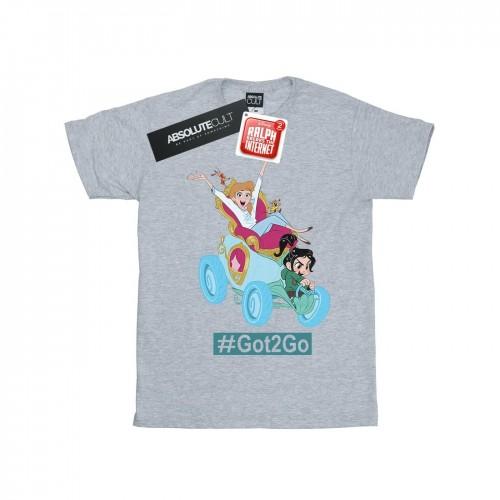 Disney Womens/Ladies Wreck It Ralph Cinderella And Vanellope Cotton Boyfriend T-Shirt