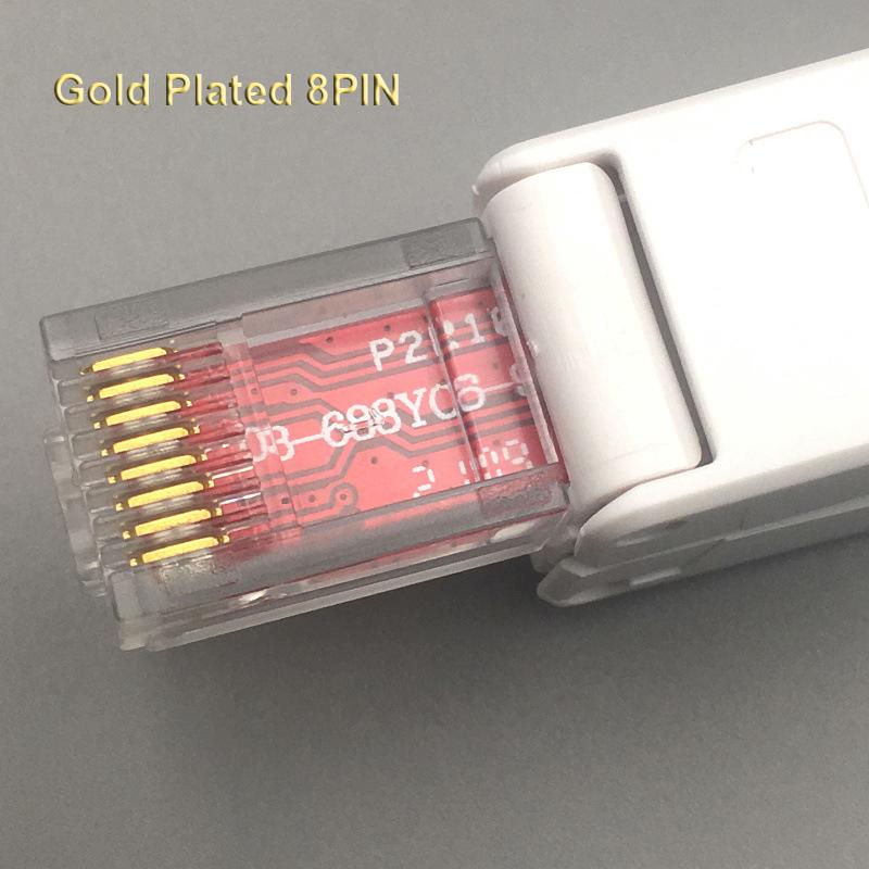 2 шт. Разъем Cat5E Cat6 RJ45 Модульный Без Инструмента Зажим Проводов Неэкранированный Позолоченный Многоразовый Сетевой Кристаллический Разъем