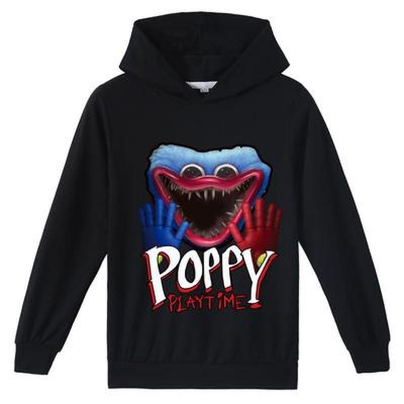 Kids 3D Hoodie Huggy Wuggy Pullover Poppy Playtime Children Thin Spring Sweater DAR