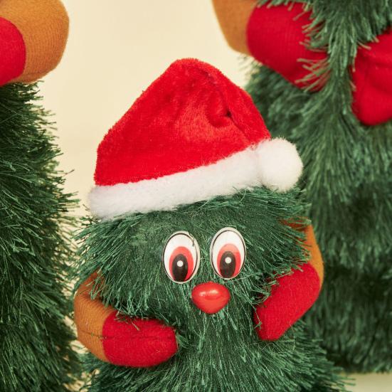 Электрическая кукла-елка, работающая от батареек, танцующая фигурка в виде елки, рождественское украшение для камина