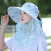Женская летняя легкая шляпа от солнца с защитой лица, широкими полями, шляпа для сбора чая, шляпа от солнца для езды на велосипеде с защитой от УФ