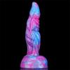 Yan Beast Mixed Color Liquid Silicone Oversized Realistic Simulation Phallus Dildo Female Sex Toys