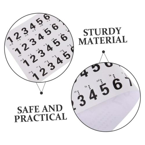 Hoement Removable Piano Keyboard Note Label Set, 88-Key Piano Key Stickers, Learning Piano Stickers with Notes and Numbers