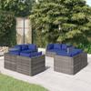 Day and Night - Day and Night 8-piece Garden Sofa Set and Gray Synthetic Rattan Cushions