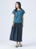 Beams Heart Tee Lace Sleeve Free Size Women's S/S Pullover, Blue,
