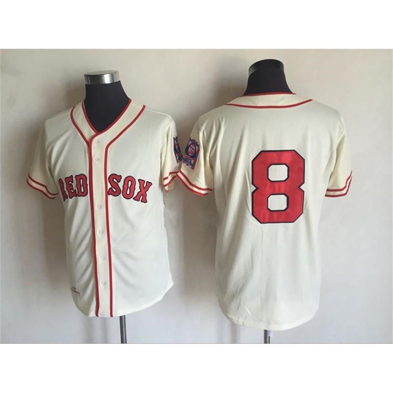 Vintage Boston Red Sox Baseball Jersey Unisex Cotton Blend Sport Top Casual Wear