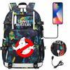 Ghostbusters Print USB Charging Backpack for Teens Students Casual Travel Outdoor Daypack