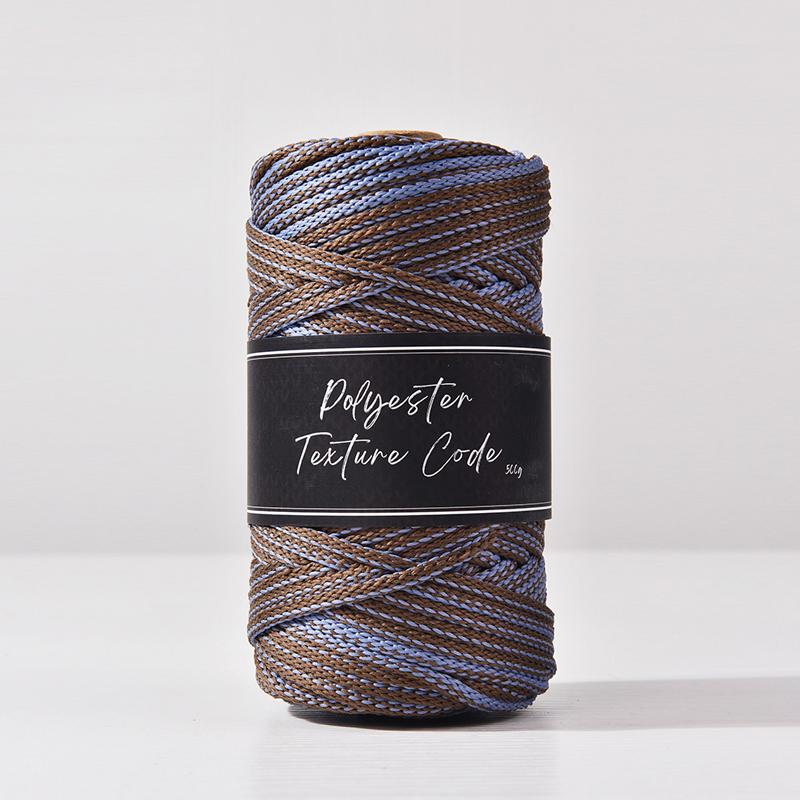 5 мм Двухцветный смешанный 5 мм Полиэстеровый плетеный шнур, Ручная вязка для сумки, ковра, вязальной пряжи, нить для браслета из конского волоса, 70 ярдов