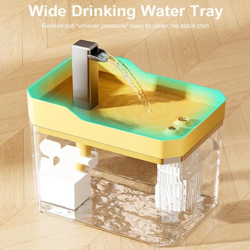 Automatic Pet Dog Cat Water Dispenser Fountain Pet Dog Cat Water Loop Mute Pump Smart Pet Bowl 1.5L