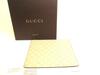 Authentic GUCCI Guccissima Beige Leather Mouse Pad #a844  Refurbished