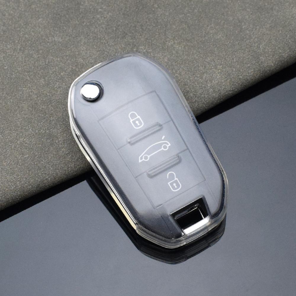 Для Peugeot 208 308 408 508 2008 3008 4008 5008 для Citroen C3 C4 CACTUS C6 C8 TPU чехол для автомобильного выкидного ключа аксессуары