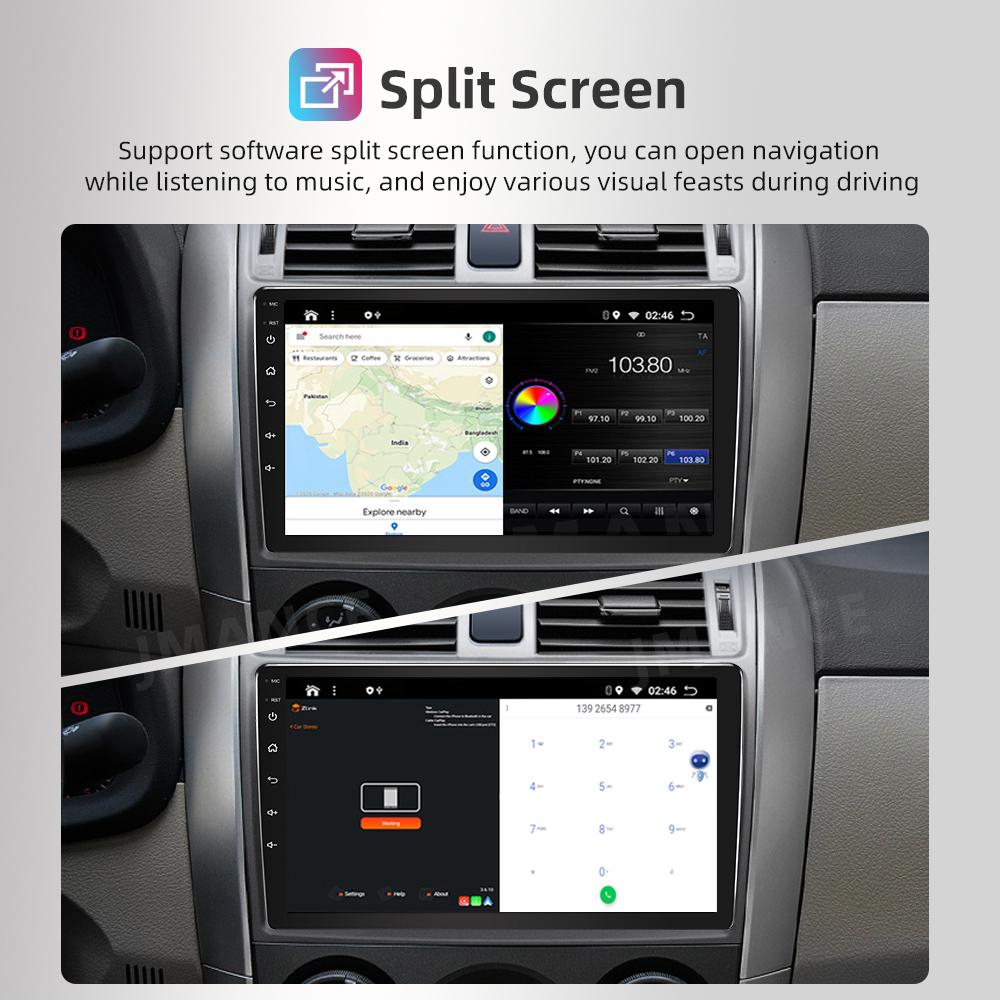 Универсальный плеер Android Toyota 7 дюймов 2 Din автомагнитола Carplay навигация GPS WiFi RDS DSP AM