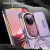 KEYSION Вращающаяся на 360° подставка-кольцо Чехол для телефона для VIVO V50 5G Защита камеры со сдвигом Магнитная противоударная задняя крышка для VIVO V50