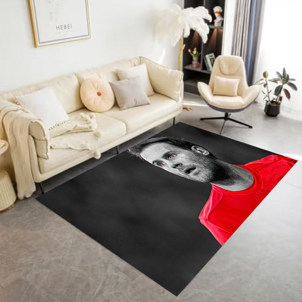 Zinedine Zidane's Profile Floor Mat Design for Outdoor Game Room Living Rooms Balcony Antislip Carpet Decorate Offices