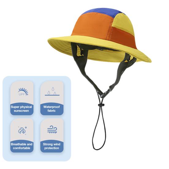 Защитная шляпа-ведро с защитой от солнца, мягкая дышащая, с широкими полями, устойчивая к ультрафиолетовому излучению, водонепроницаемая шляпа от солнца с регулируемым ремешком на подбородке