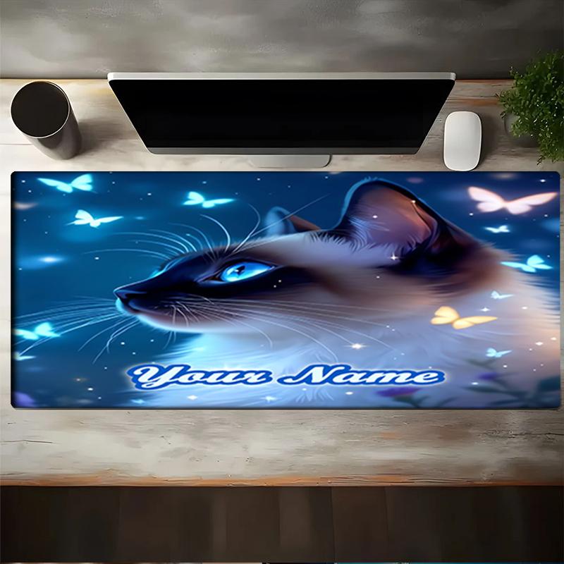 1PC Custom Name Cat Dreamscape" Mouse pad, keyboard and mouse desk pad, for computer notebook Birthday Gift For Any Room Or Office