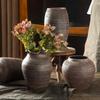 Vintage Zen Coarse Pottery Vase for Dried Flowers and Succulents