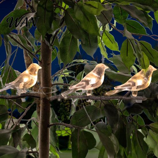 Solar Lawn Lights for Night Use Bird String Lights, Outdoor Waterproof Garden Light, Warm Glow LED Light Patio Balcony Decor Weatherproof Chain