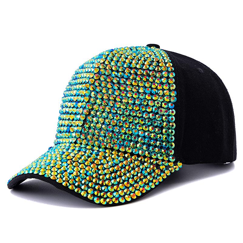 Женская бейсболка с инкрустацией бриллиантами, регулируемая, повседневная, простая, модная, уличная, кепка для активного отдыха, простой дизайн