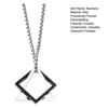 Men Necklace Triangle Square Pendant Necklace Dating Work Party Versatile Style Necklace Clothing Accessory