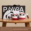 Cute Panda Ceramic Coffee Mug with Tea Caddy