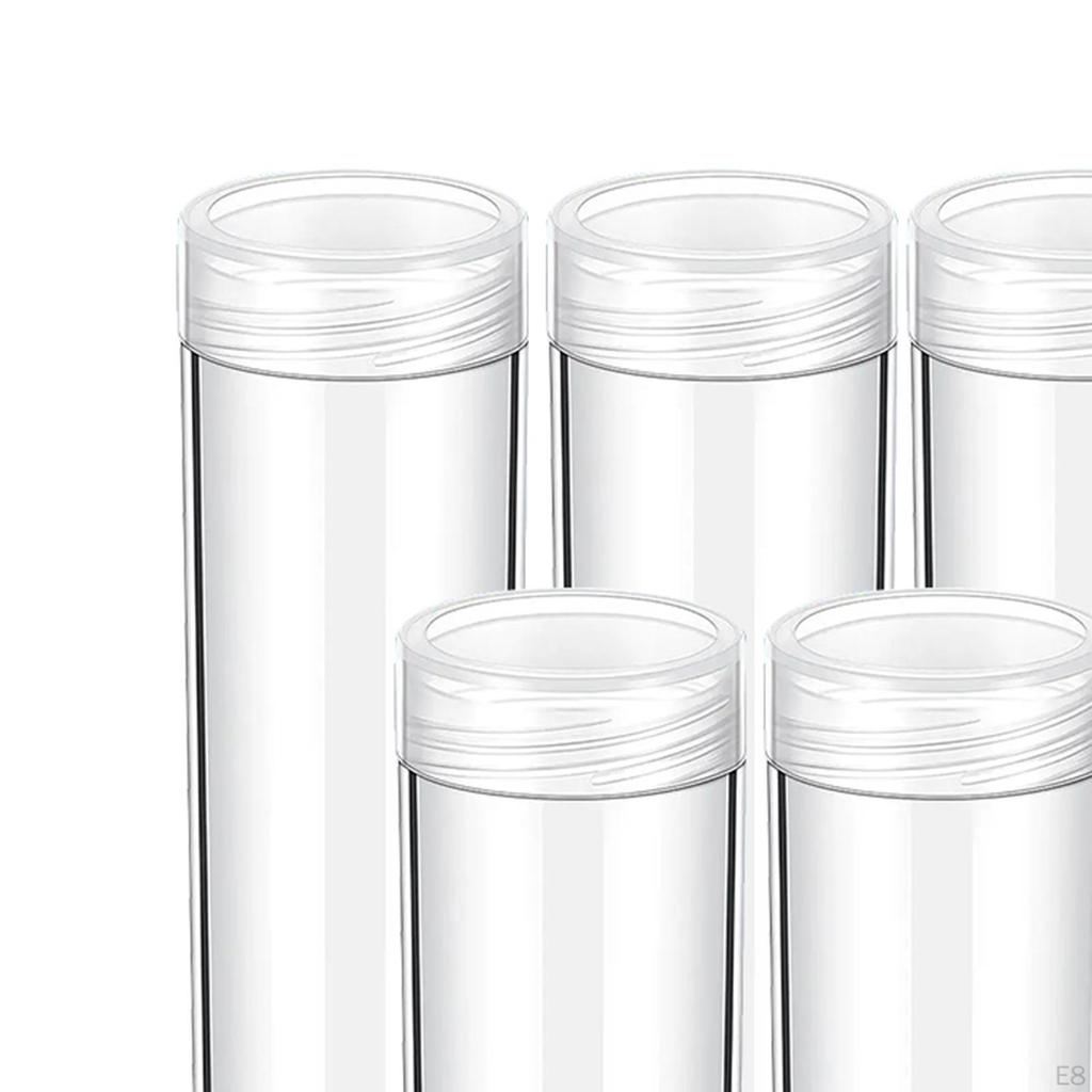 10 шт. тубы для хранения монет, прочная коробка с завинчивающейся крышкой, круглая, органайзер для сбора