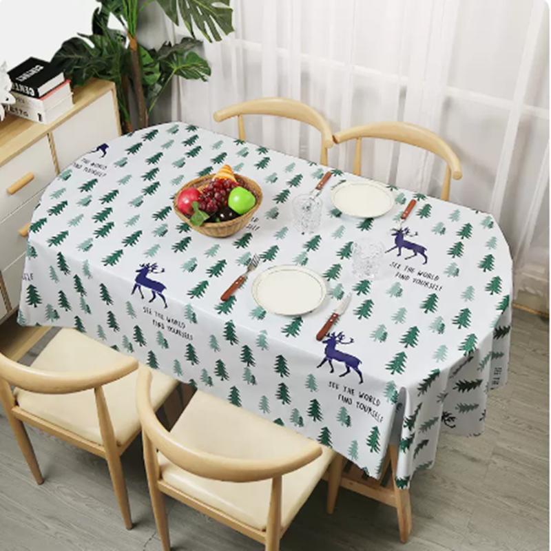 Овальная скатерть водонепроницаемая маслостойкая ПВХ крышка стола чехол декоративный обеденный стол кофейня свадебный декор красивая крышка стола