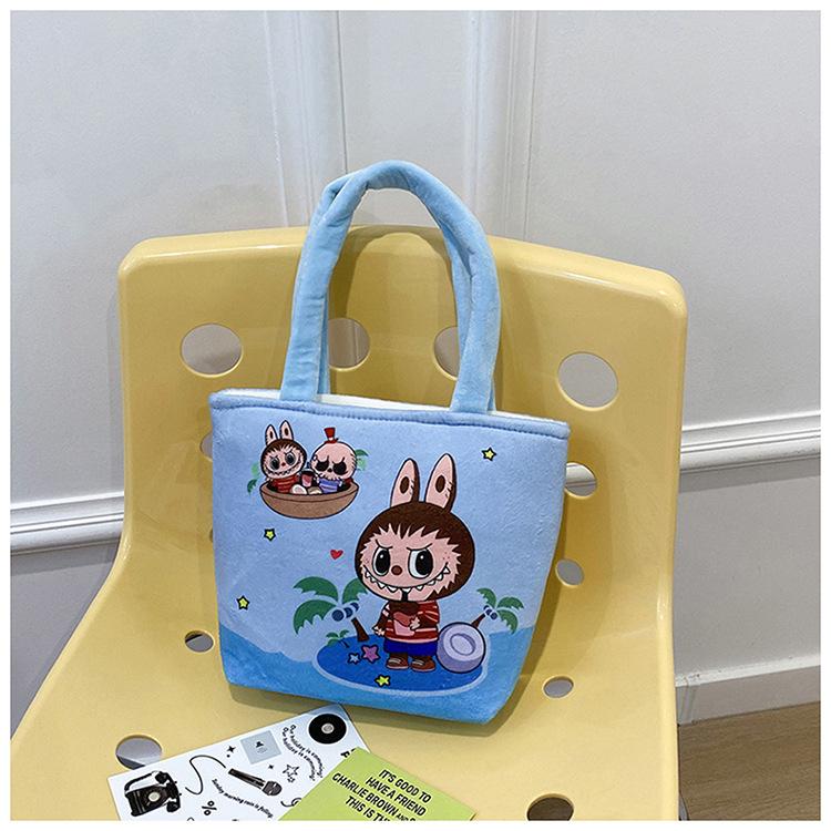 Сумка для перекуса портативная для офисного работника, портативная сумочка, сумка-ведро Labubu, милая ручная сумка для ланча