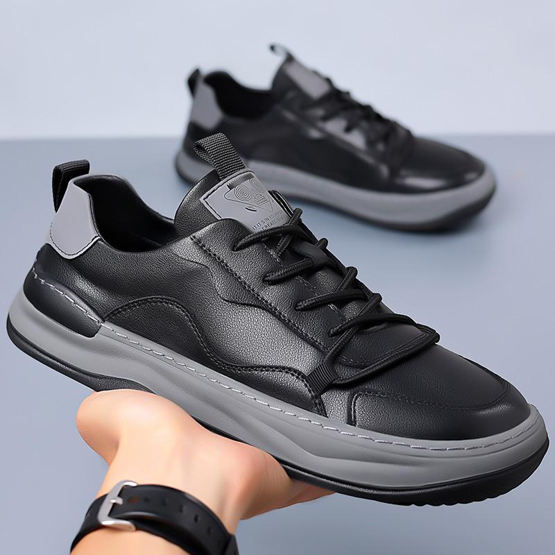 Fashion High Quality Man Luxury Designers Outdoor Sneakers Fashion Comfy Casual Leather Walking Shoes Antiskid Flat Tenis Masculino Shoe