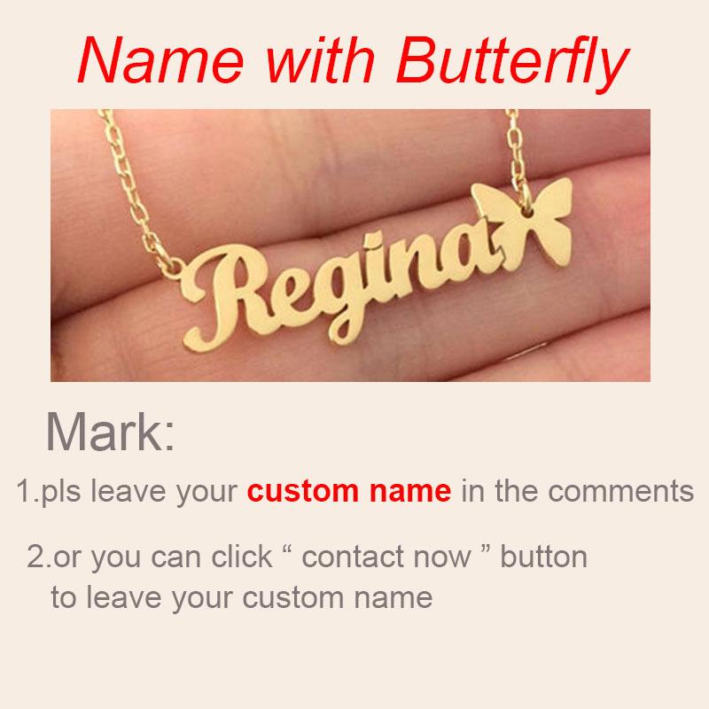 Custom Name Necklace Stainlesss Steel Chain Choker With With Heart Personalized Necklaces For Women Men Bijoux Bff Jewelry Gift