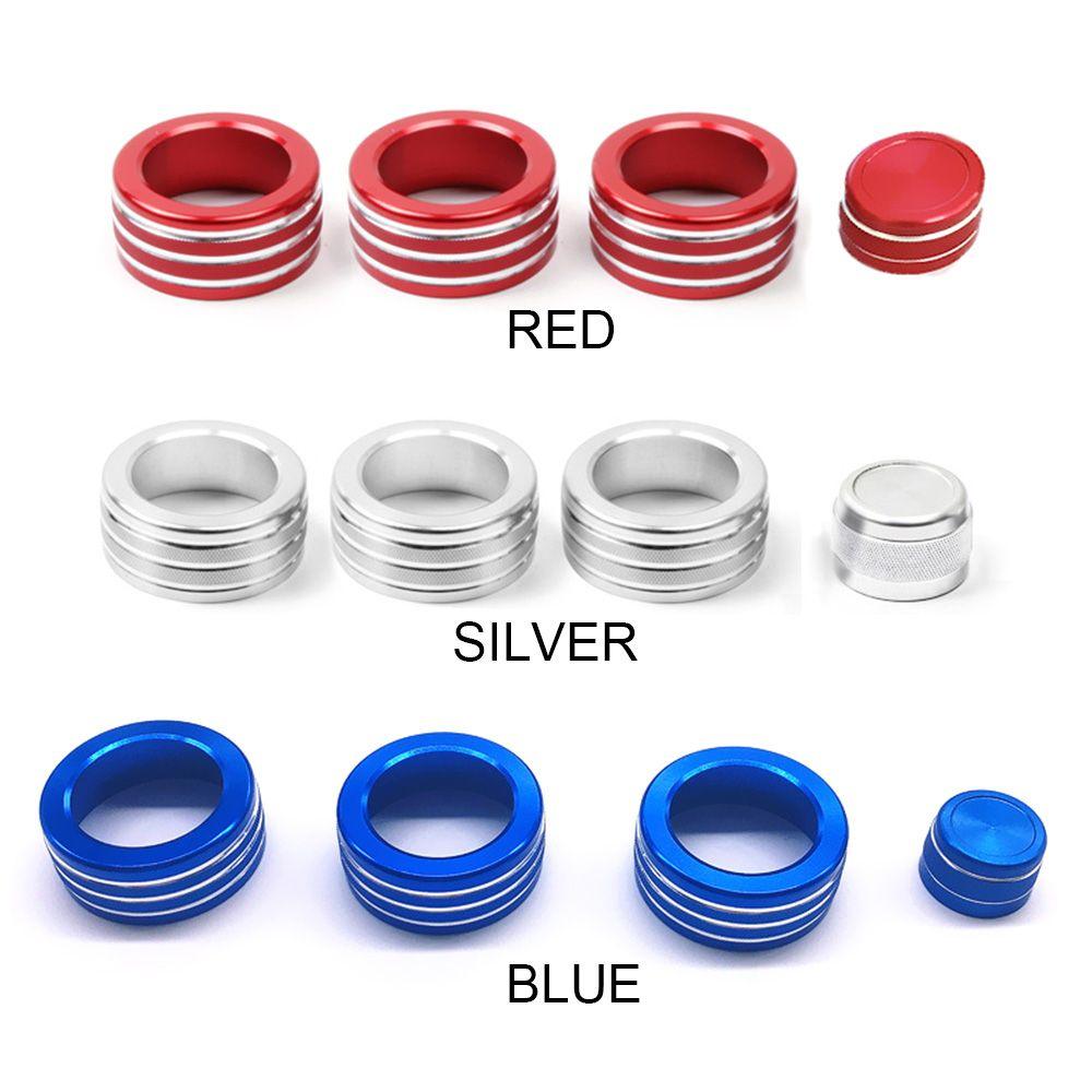to Install Aluminium Alloy Volume Control Decorative Ring 4PCS Air Conditioning Knob Automobile