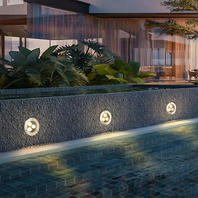 Spotlight 30 IP67 Waterproof Garden Decoration LED Underground Light 6W 10W 12W Outdoor Landscape Floor Light Square Floor Light