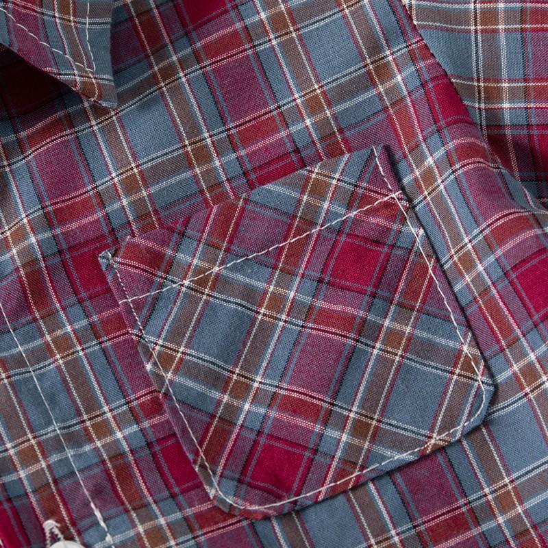 Детская рубашка, одежда, летние тонкие блузки, одежда для маленьких мальчиков, клетчатые хлопковые топы с лацканами, рубашки для детей 1–6 лет