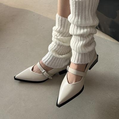 Мисс здесь! Остроносые французские туфли для женщин, весна 2025, новые высококачественные туфли для светских львиц, милые и стильные туфли Мэри Джейн