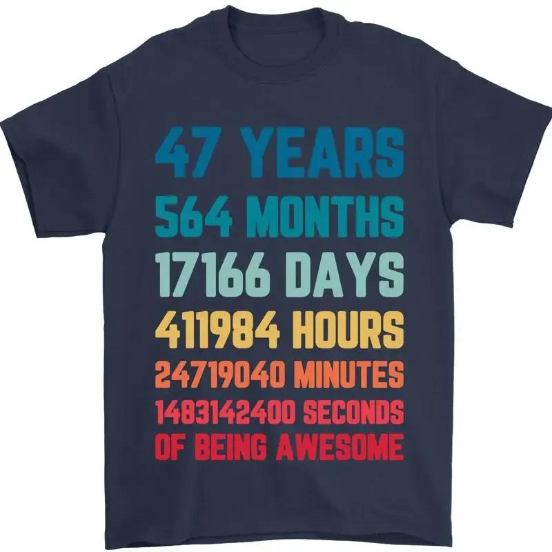 47th Geburtstag 47 Jahre Alt Herren 100% Baumwoll T shirt