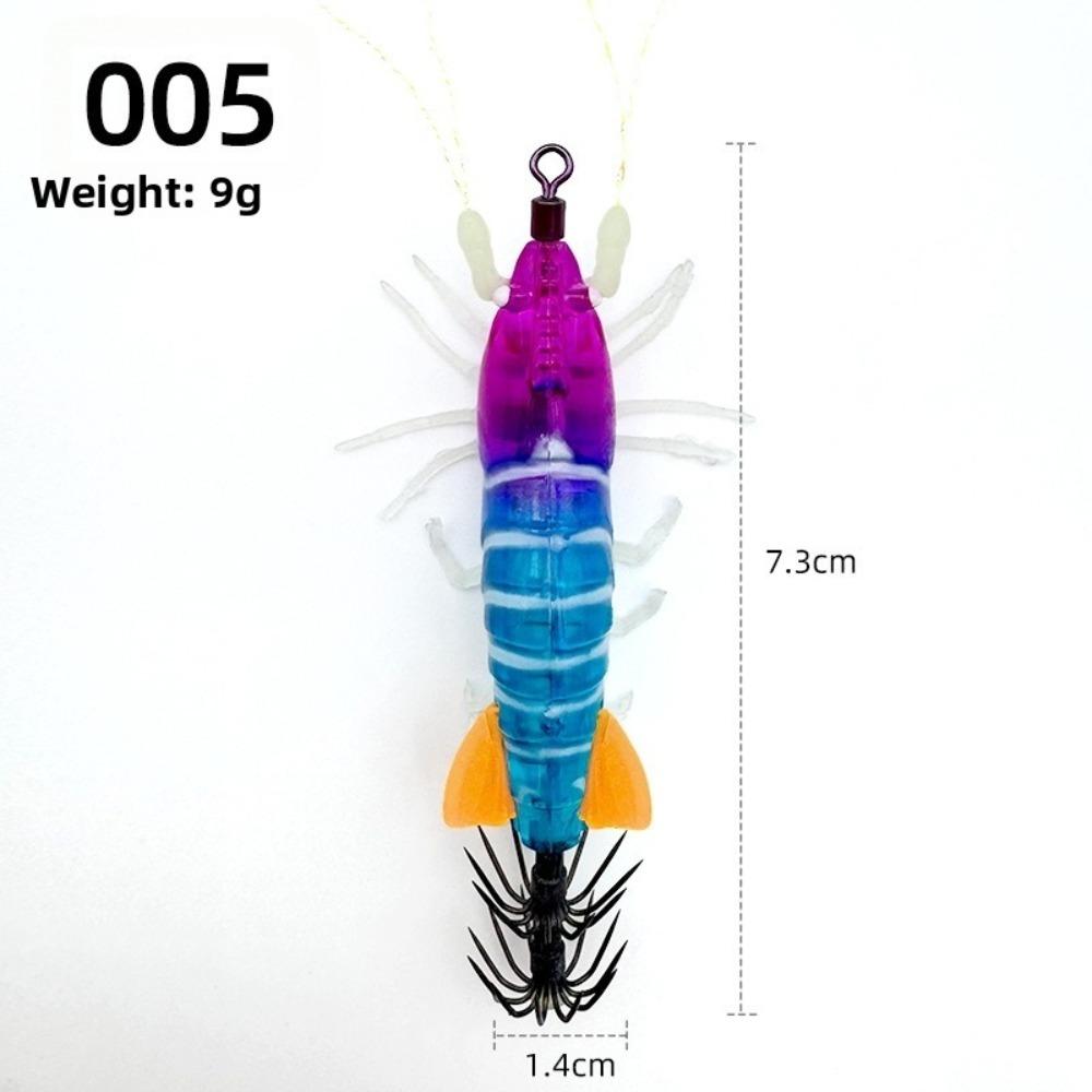 Horizontal Squid Jig 5.1g/7.3cm Octopus Bait Wobbler Slow Sinking Lure Sea Fishing