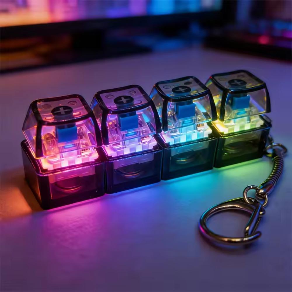 Светящаяся LED Клавиатура Брелок Игрушки-антистресс Кликер Сенсорная игрушка Снятие стресса для Брелка Клавиатуры Гаджет-антистресс для Взрослых игрушка