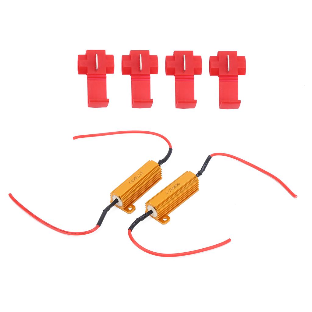 2pcs 50W LED Decoder 8 Load Resistor Canbus Error Free Canceller for Headlight Foglight DRL