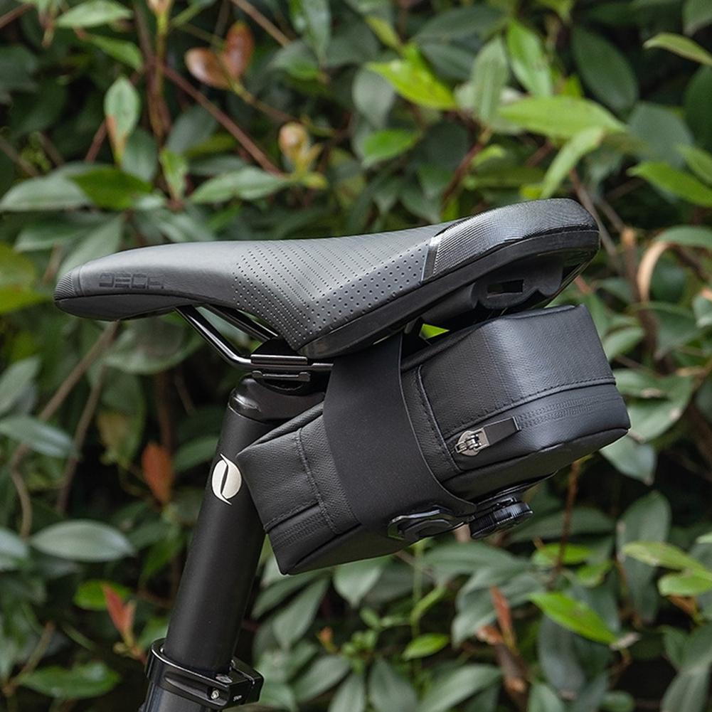 Велосипедная сумка под сиденье из ПУ Велосипедная сумка под седло Большая вместимость Водонепроницаемая Много отделений для езды на открытом воздухе