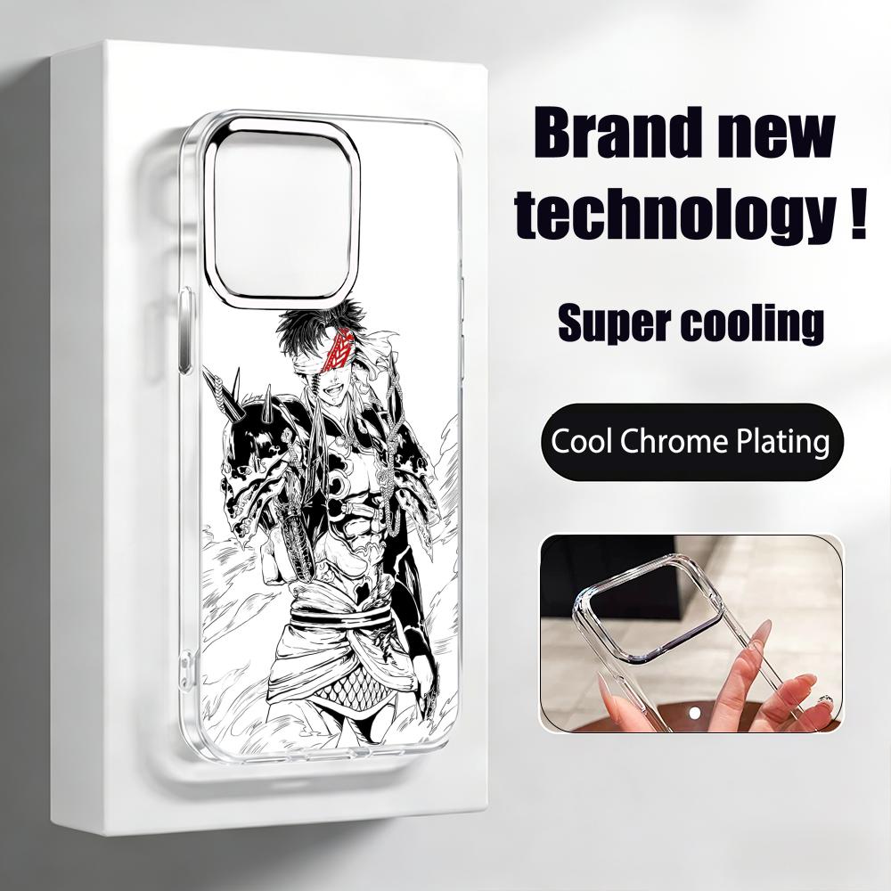 Record of Ragnarok QinShiHuang Phone Case For iPhone17 air 16 15 14 13 12 11 Pro Max Plus Chrome Button Camera Ring Transparent