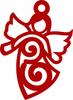 Ś4 Pendant openwork decoration CHRISTMAS angel Christmas WINDOW DECORATION black