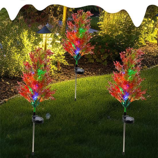 Солнечные светодиодные фонари для рождественской елки, наземный светильник для уличного газона, водонепроницаемый солнечный свет для дома, свадьбы, двора, сада, украшения