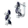 Серебряные серьги с натуральным сапфиром 2.495ct (2030355)