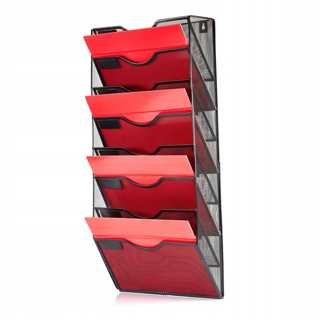 Elegant Wall-Mounted Organizer, Document Shelves, 8-Shelf Organizer