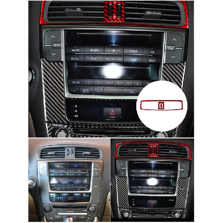 Для LEXUS IS250 300 350 2006-2012 автомобильные аксессуары интерьер из углеродного волокна Start Circle TRC Switch Wait красные наклейки