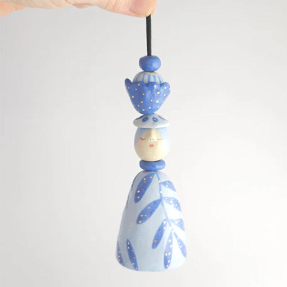 Новая Коллекция Милых Керамических Колокольчиков Мультяшное Ремесло Ручная Работа Музыка Ветра Простой Подвес для Двора Домашнее Украшение